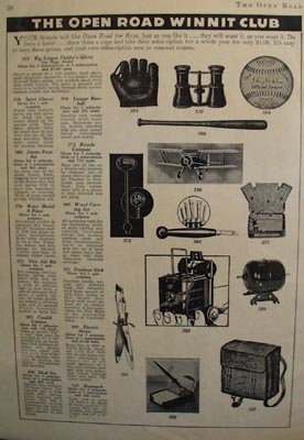 Winnit Club Ten Prizes Shown Ad 1939