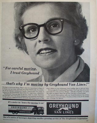 Greyhound Lines For Careful Moving Ad 1964