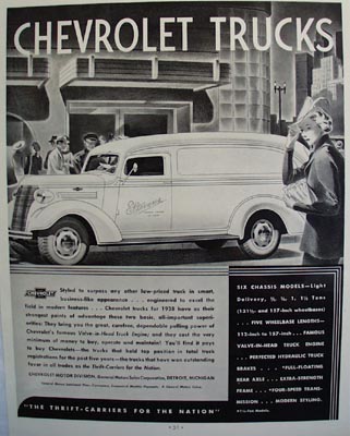 Chevrolet Trucks Stevens Womens Apparel Ad 1938