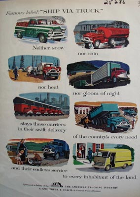 GMC Truck And American Trucking Industry Ad 1958