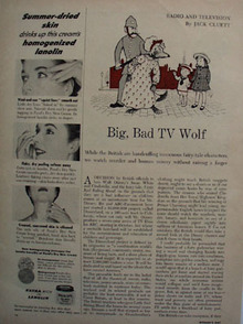Big Bad TV Wolf Article By Jack Cluett 1954