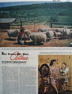 She Grows Her Own Clothes Article 1944