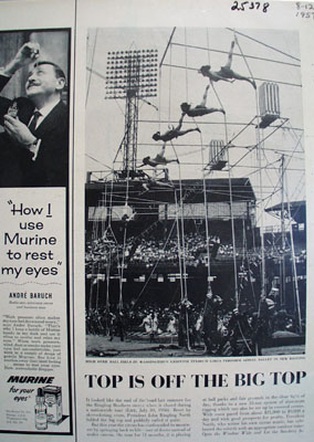 Top Is Off The Big Top Article And Picture 1957