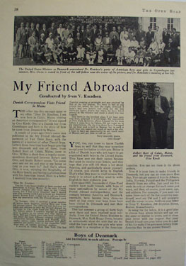 My Friend Abroad Article 1933