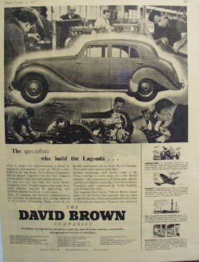 David Brown Builds the Lagonda Auto Ad 1952