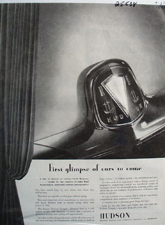 Hudson First Glimpse Of Cars To Come Ad 1945