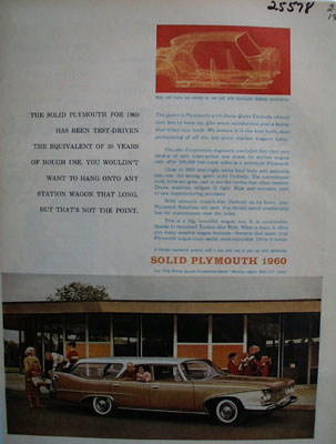 Plymouth Wagon Solid Plymouth Ad 1960