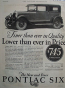 Pontiac Six Finer Than Ever In Quality Ad 1927