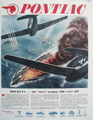 Pontiac And Rockets 1945.
