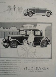 Studebaker Commander Victoria Champions Ad 1929