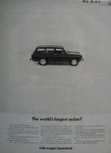 Volkswagen Squareback Largest Sedan Ad 1968