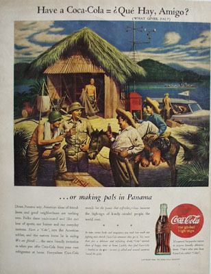Coca Cola Making Pals in Panama Ad 1944