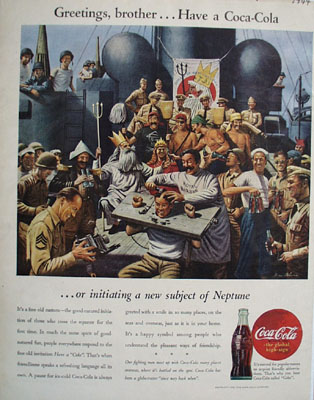 Coca Cola Greetings Brother Ad 1944