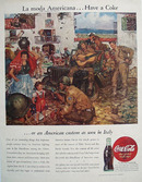 Coca Cola La Moda Americana Ad 1945