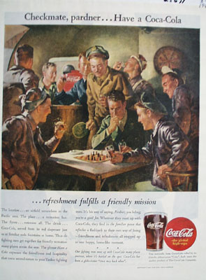 Coca Cola Checkmate Pardner Ad 1945