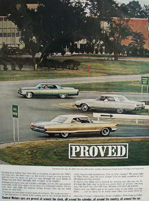 Chevrolet Hill Route Proving Grounds Ad 1964