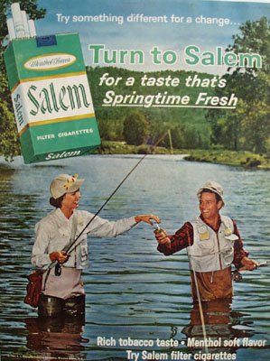 Salem Man And Woman In Lake Ad 1965