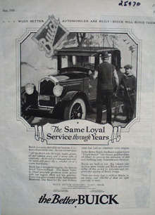 Buick Same Loyal Service Ad 1926
