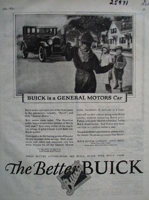 Buick is a General Motors Car Ad 1926