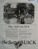 Buick Pep And Lots Of It Ad 1926