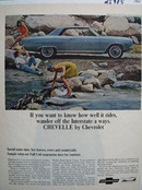 Chevrolet Chevelle Wander Off Interstate Ad 1965