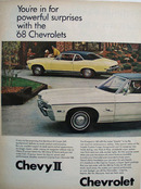 Chevrolet Chevy II In For Powerful Surprise Ad 1968