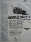 Chrysler Electrifying New Lower Prices Ad 1926