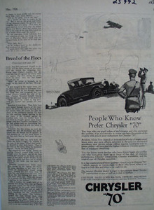 Chrysler People Who Know Prefer Chrysler Ad 1926