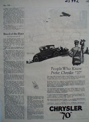 Chrysler People Who Know Prefer Chrysler Ad 1926