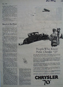 Chrysler People Who Know Prefer Chrysler Ad 1926