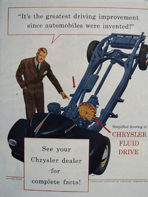 Chrysler With Greatest Driving Improvement Ad 1945
