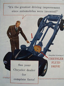 Chrysler With Greatest Driving Improvement Ad 1945