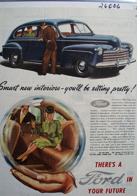 Ford You Will Be Sitting Pretty Ad 1946