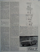 Ford Falcon And Charlie Brown Ad 1961