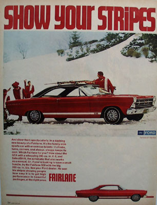 Ford Fairlane Show Your Stripes Ad 1967
