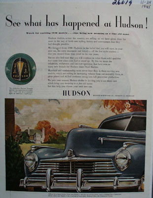 Hudson See What Happened Ad 1945
