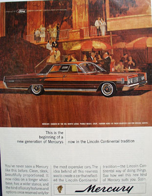 Mercury And Del Monte Lodge In Calif Ad 1964