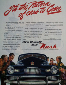Nash Pattern Of Cars to Come Ad 1945
