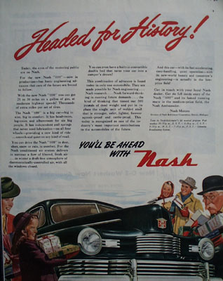 Nash Headed for History Ad 1945
