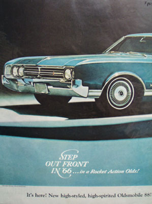 Oldsmobile Step Out In Front In 66 Ad 1965
