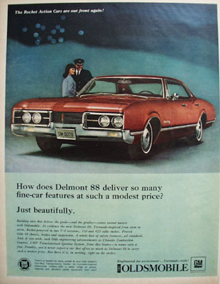 Oldsmobile Delmont 88 Delivers Beautifully Ad 1967
