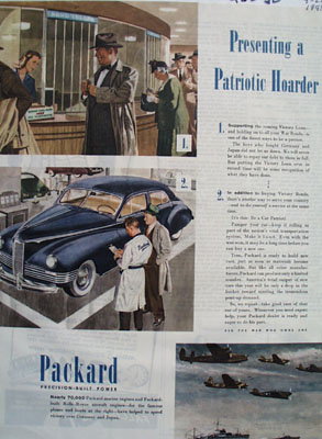 Packard Presenting A Patriotic Hoarder Ad 1945