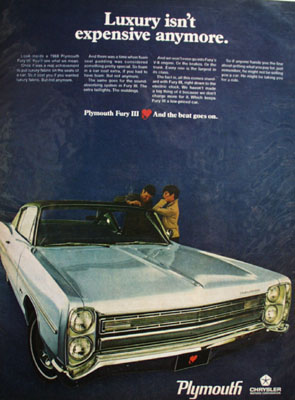 Plymouth Luxury Is Not Expensive Anymore Ad 1968