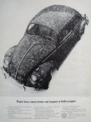 Volkswagen Covered With Initials Ad 1965