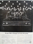 Volkswagen A New VW Is Cheaper Ad 1965