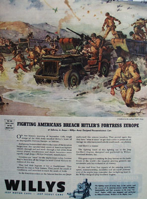 Willys Jeep Reach Hitlers Fortress Europe Ad 1944