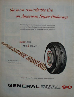 General Dual 90 Most Remarkable Tire Ad 1959
