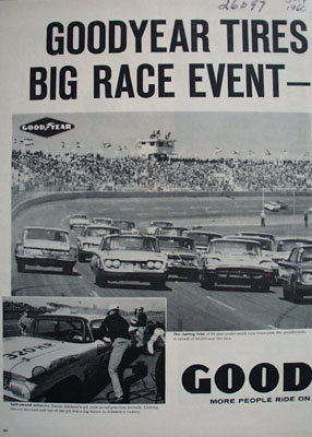 Goodyear Tires Big Race Event Ad 1960
