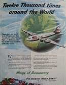 Pan American World Airways Around World Ad 1945