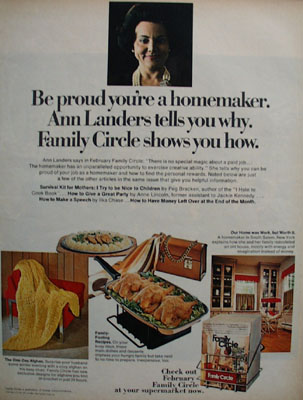 Ann Landers Proud You Are Homemaker Ad. 1968